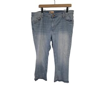 KUT from the Kloth Womens Light Wash Raw Hem‎ Cropped Straight Leg Jeans 16W